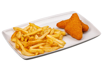 Fried cheese triangles