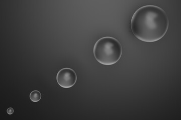 water drops on black