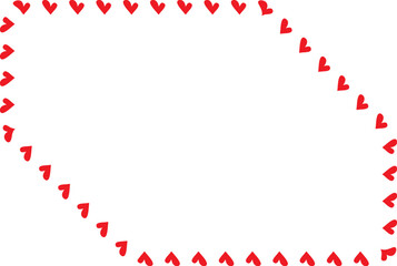 Red Heart frame Snip Diagonal Corner Rectangle Shape vector love frames for pictures cute photo frame framing pressed flowers floral frame decoration design royal background for valentine wedding cele