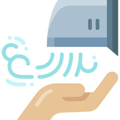 hand dryer flat icon