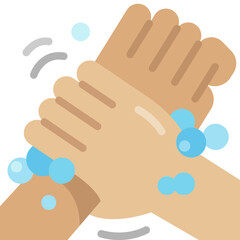 Obraz premium washing hands flat icon
