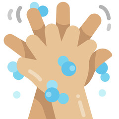 washing hands flat icon