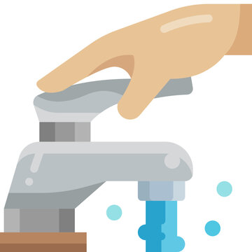 open tap flat icon