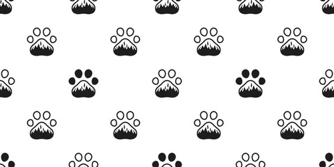 dog paw seamless pattern fire footprint burn cat kitten french bulldog vector puppy pet cartoon doodle gift wrapping paper tile background repeat wallpaper illustration design isolated
