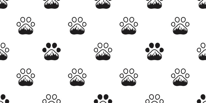 dog paw seamless pattern fire footprint burn cat kitten french bulldog vector puppy pet cartoon doodle gift wrapping paper tile background repeat wallpaper illustration design isolated
