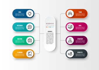 Infographic template business concept with diagram.
