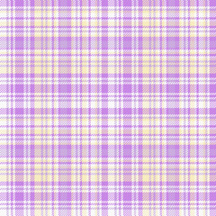 Tartan seamless pattern of textile check fabric with a vector plaid background texture.