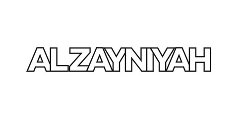 Al Zayniyah in the Egypt emblem. The design features a geometric style, vector illustration with bold typography in a modern font. The graphic slogan lettering.