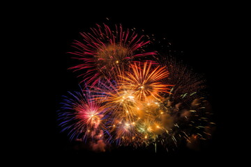  fireworks, colorful
