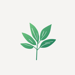 watercolor hand drawn green leaves with sketches vector