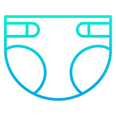 Outline gradient Baby Diaper icon