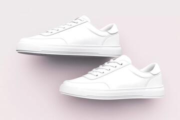 White sneakers mockup. Generative ai design.