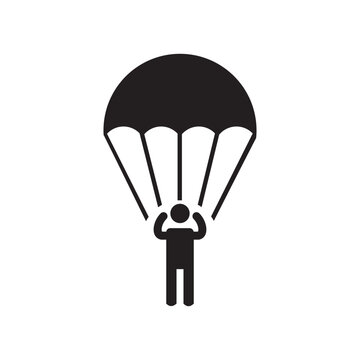 recommend clip art: Parachute vector icon illustration symbol