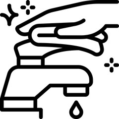 faucet line icon