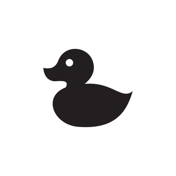 Rubber duck, ducky bath toy icon symbol