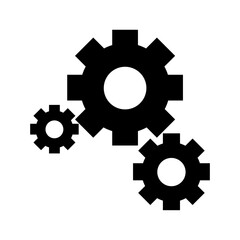 cog wheel vector icon isolated on white background. cog wheel gear pictogram icon