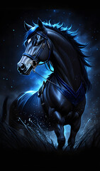 Fototapeta premium stary night blue black Nightmare