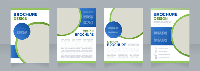 International ecological conference blank brochure design. Template set with copy space for text. Premade corporate reports collection. Editable 4 paper pages. Montserrat font used