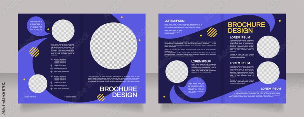 Poster energy efficiency importance blank brochure design. template set with copy space for text. premade c