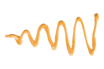 orange watercolor drop zigzag isolated on transparent background