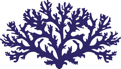 Purple coral icon on isolated white background. Vector illustration.