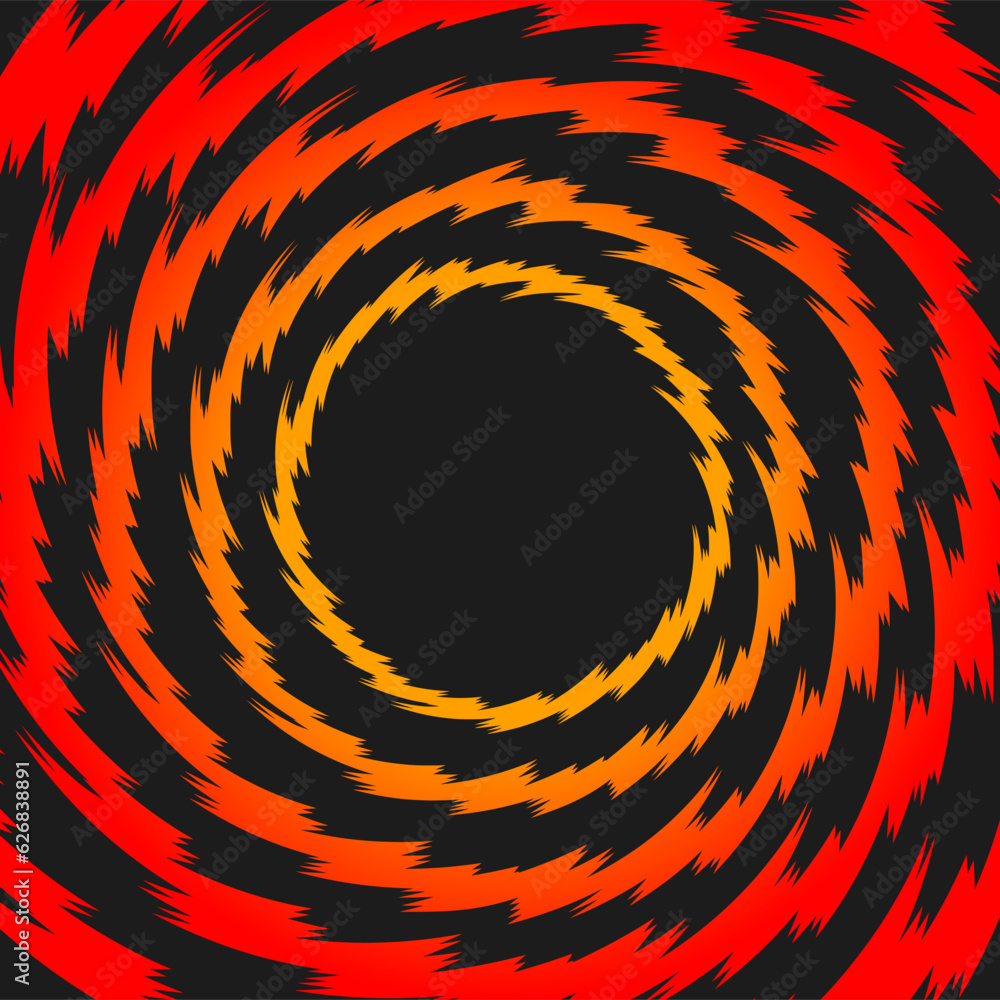 Poster simple background with gradient spiral spikes pattern and with some copy space area
