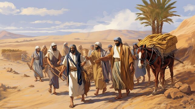 Joseph&rsquo;s Brothers. Jacob, church,religion,Christian stories, Generative AI