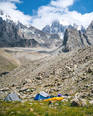 Ala Archa Alpine National Park Landscape near Bishkek, Tian Shan Mountain Range, Kyrgyzstan, Central Asia