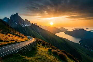 sunrise in the mountains