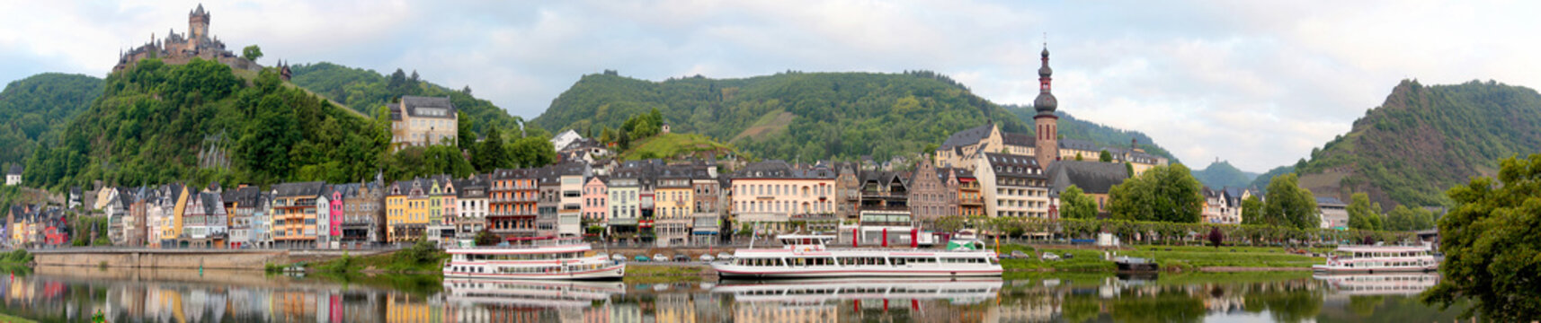 Cochem an der Mosel, Kleinstadt, Landkreis Cochem-Zell in Rheinland-Pfalz, Deutschland, Europa, Panorama