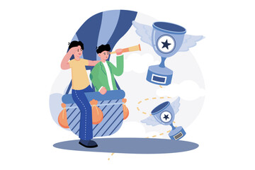 A Group Of Guys Is Moving Up To Success