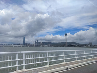 Obraz premium Macau Tower, is a tower located in Sé, Macau, China. The tower measures 338 meters high from the ground to its highest point