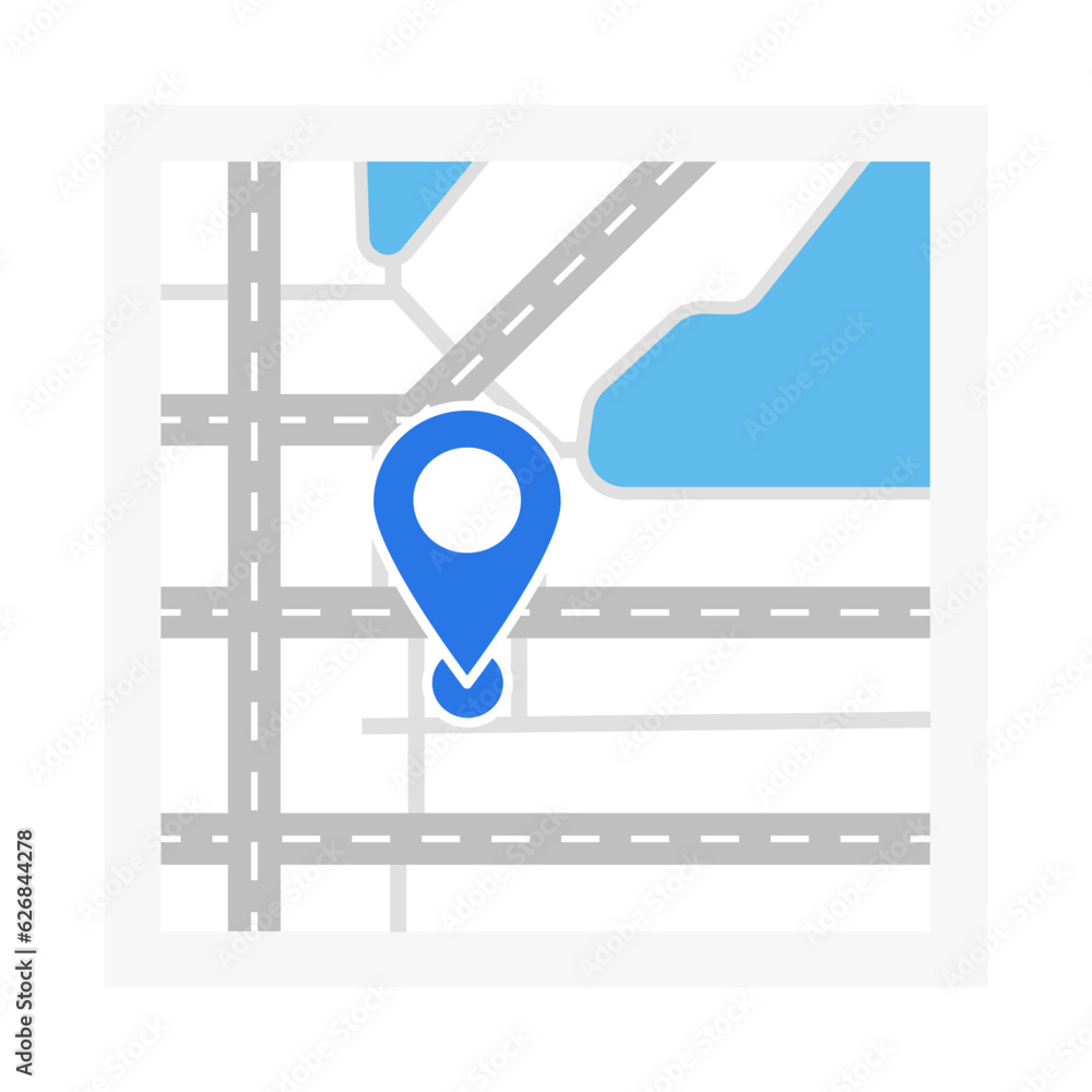 Poster location map brochure element design. schematic city representation. vector illustration with empty 