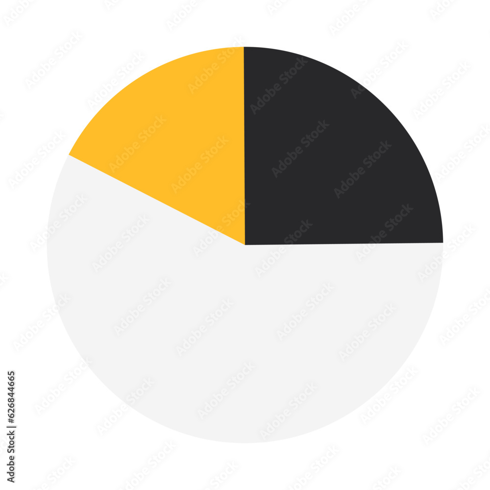 Poster pie chart brochure element design. statistical graphic. proportion segments. vector illustration wit