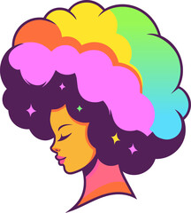 woman with afro hair style
