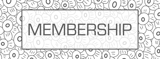 Membership Floral Texture Flowers Black White Text Box 