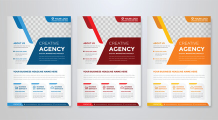 business flyer template editable vector design