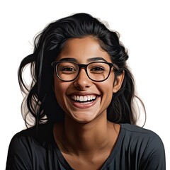 Obraz premium Indian lady smiling happy