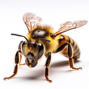 Beautiful wild beast bee looking forward is shown in full length, Ai generated