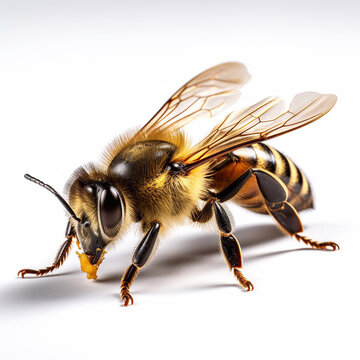 Beautiful wild beast bee looking forward is shown in full length, Ai generated