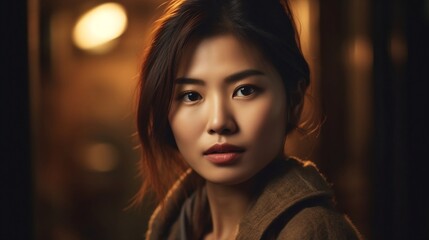 Beautiful Asian chinese woman. Generative AI