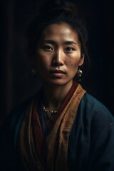 Portrait of Korean woman. Generative AI