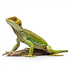 Obraz premium Beautiful big beast lizard looking forward is shown in full length, Ai generated