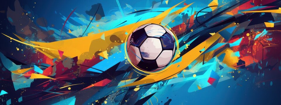 Fototapeta ball soccer concept sport banner