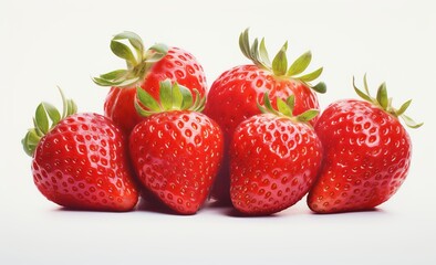 strawberry isolated on white background Generative AI
