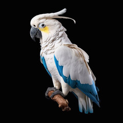 Beautiful big wild parrot looking forward is shown in full length, Ai generated