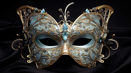Foto auf Glas Venice carnival butterfly mask © Savinus