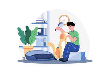 Pet Owners Spend Time With Dogs