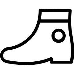 Boots symbol icon vector image. Illustration of the boot footwear shoe design image