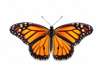 Fototapeta na wymiar A beautiful monarch butterfly isolated on white background. Butterfly. Generative Ai